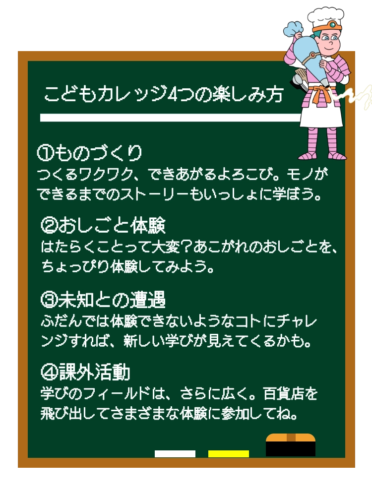 こどもカレッジ4つの楽しみ方