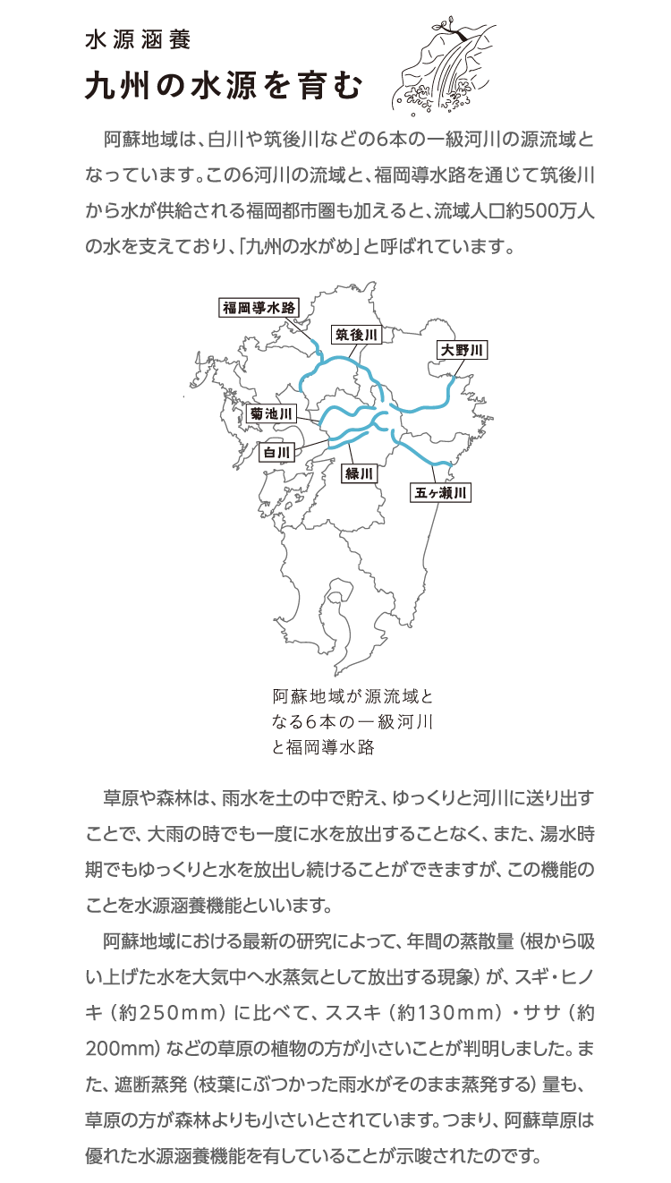 九州の水源を育む