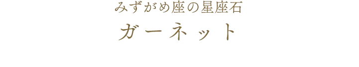 みずがめ座の星座石 ガーネット