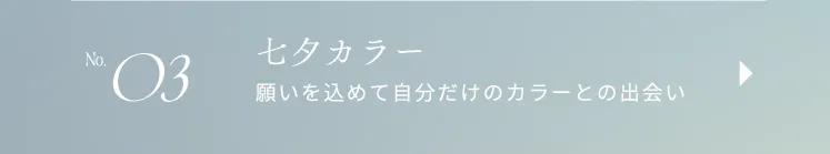 No.03 七夕カラー 願いを込めて自分だけのカラーとの出会い