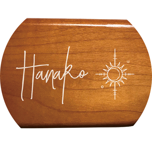 「アヴェダ」パドルブラシ刻印のズーム画像