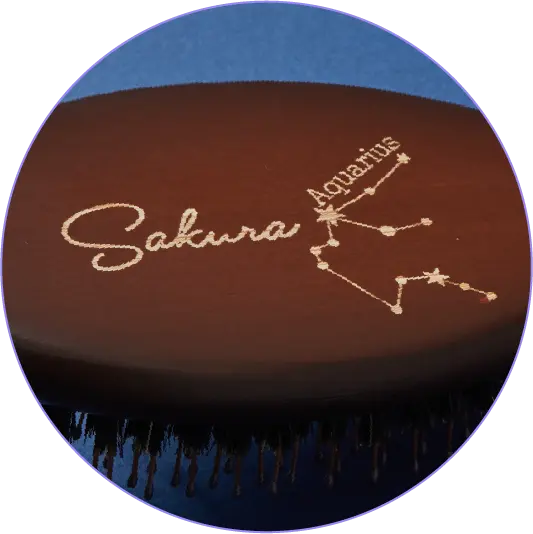 「ジョンマスターオーガニック」ヘアブラシ 刻印のズーム画像