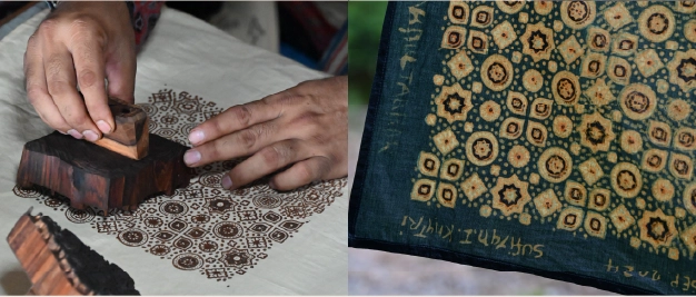 アジュラク染め体験とおはなし会