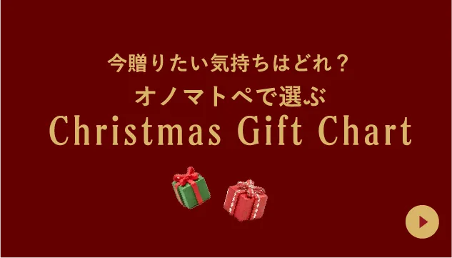 今贈りたい気持ちはどれ? オノマトペで選ぶ Christmas Gift Chart