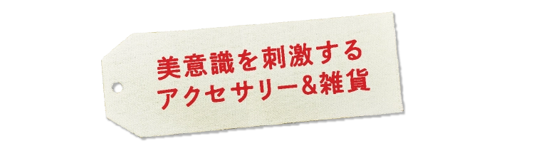 美意識を刺激するアクセサリー＆雑貨