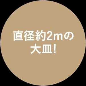 直径約2mの大皿!