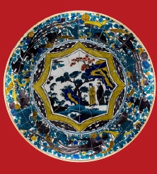 色絵百花手唐人物図大平鉢古九谷写