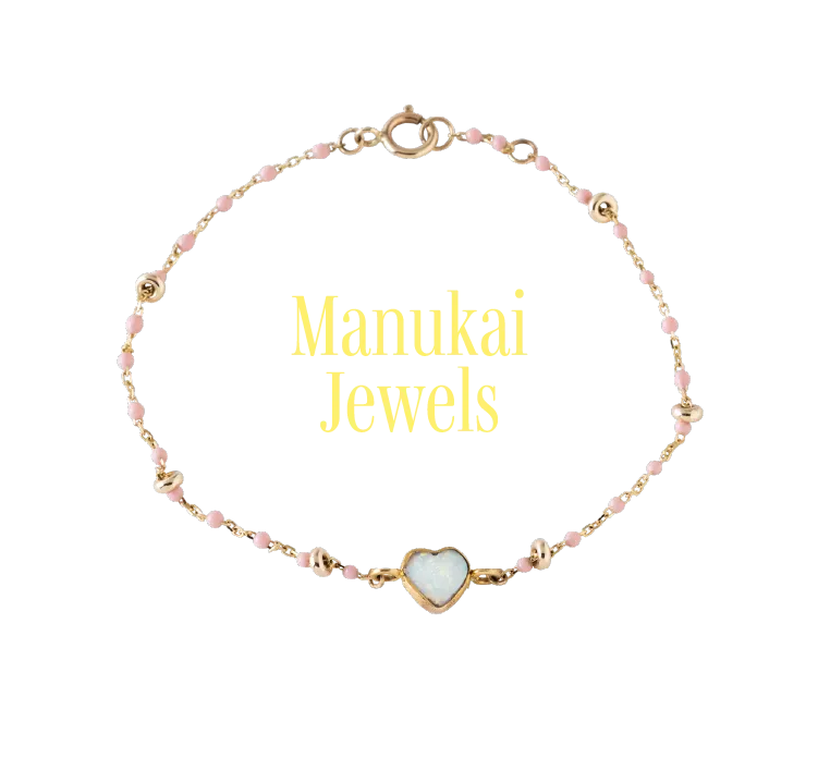 Manukai Jewels ハワイに咲くピンクのハイビスカスをイメージした可憐なブレスレット。