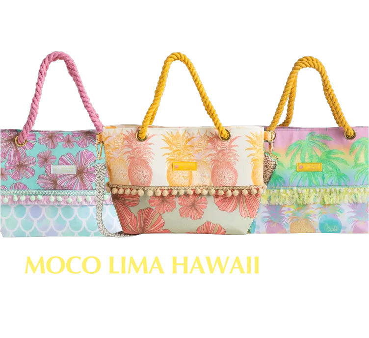 MOCO LIMA HAWAII パイナップルやハイビスカス、ヤシの木！ハワイのハッピーなムードが詰まったバッグ。