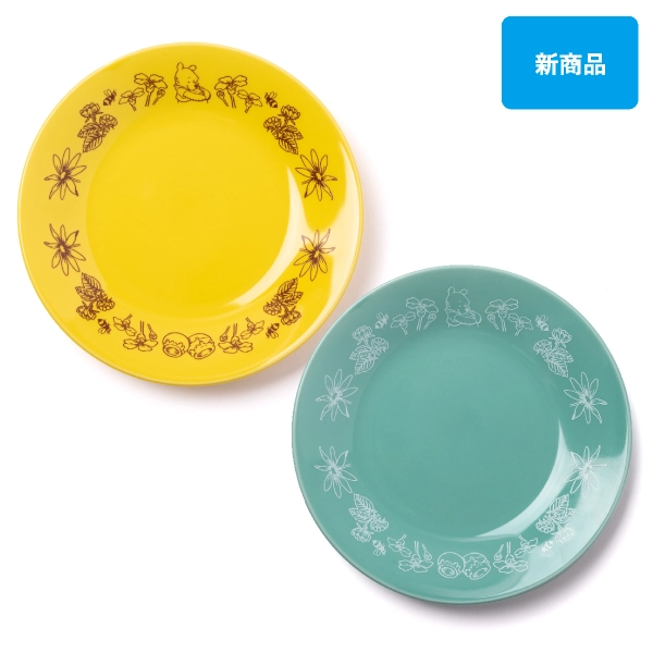 「神戸養蜂場」
カラープレート yellow/green（約直径16.1×高さ2.3cm）各1,760円
［新商品］
