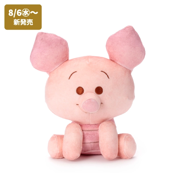 「Nuiパン」
ディズニーキャラクター／ぬいぐるみS／キャラクターパン〈すわり〉／ピグレット
（約15.5×17.5×10cm）2,640円
［8/6（水）～新発売］
