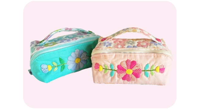 お花のバニティポーチ〈キット〉