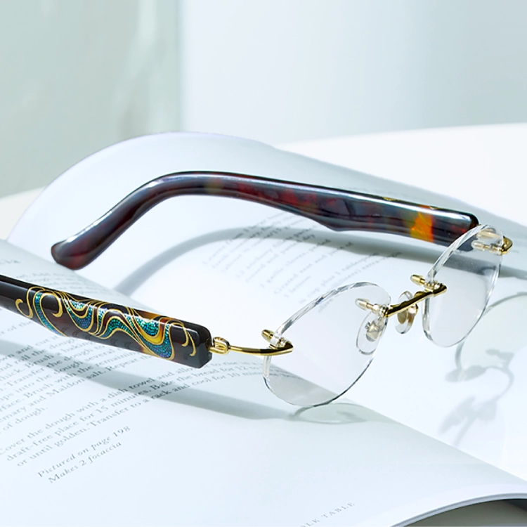 べっ甲蒔絵ツーポイントメガネフレーム