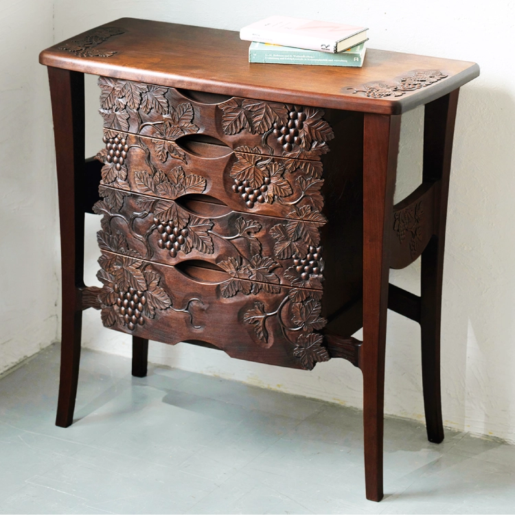 モダンチェスト葡萄カット彫刻