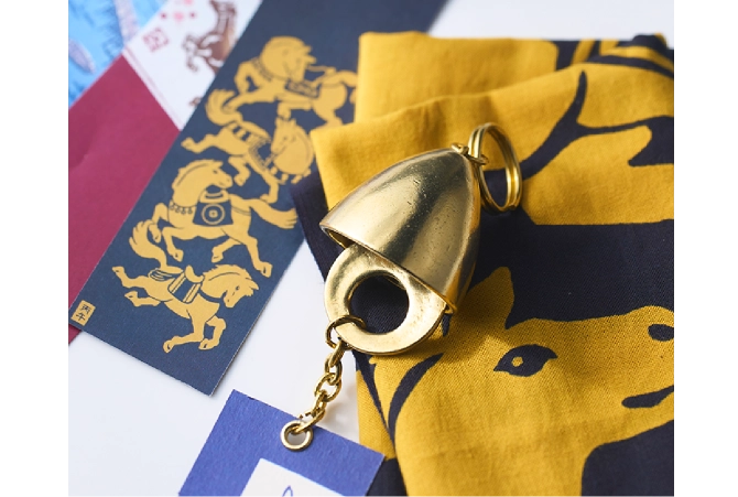 「芝崎合金鋳造所」風鈴×「戸田屋商店」梨園染手拭い付き