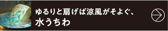 ゆるりと扇げば涼風がそよぐ、水うちわ