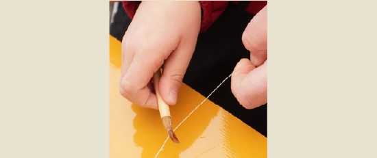 筆作りの最後の仕上げ体験