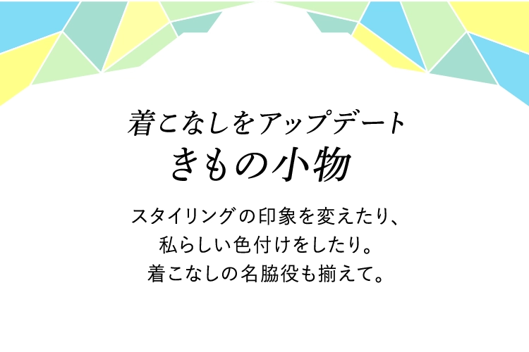 着こなしをアップデート
                            きもの小物