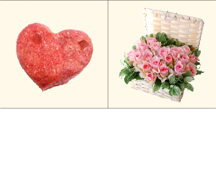 「つの田」ハート型国産牛ハンバーグ（ 1個120g ） 411円※2月13日（木）・14日（金） 「フロリスト・メリー」ハートアレンジ（ 予約販売 ）（ 1個）4,840 円 ※店頭予約のみ〈 お渡し日の5日前まで 〉