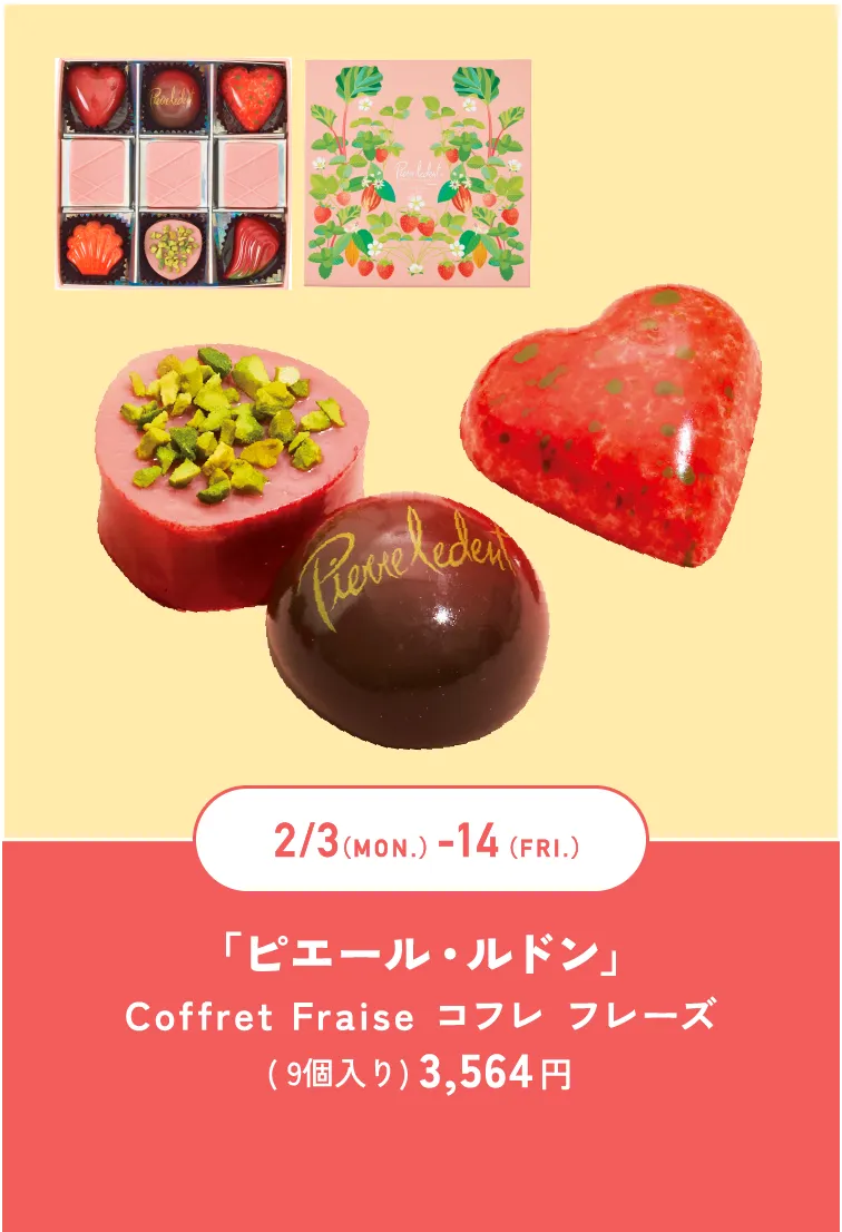 「ピエール・ルドン」Coffret Fraise コフレ フレーズ( 9個入り) 3,564 円