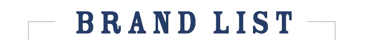 BRAND LIST
