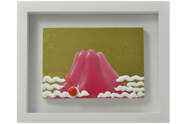 渡辺おさむ「ゼリー富士－pink－」（縦15.8×横22.7cm）