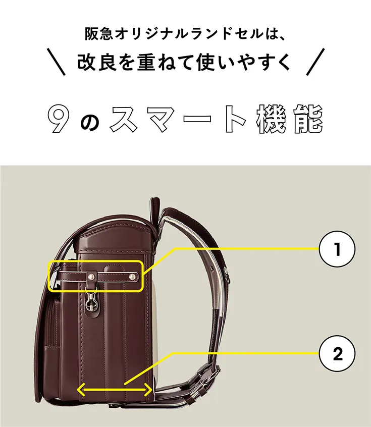 阪急オリジナルランドセルの9のスマート機能