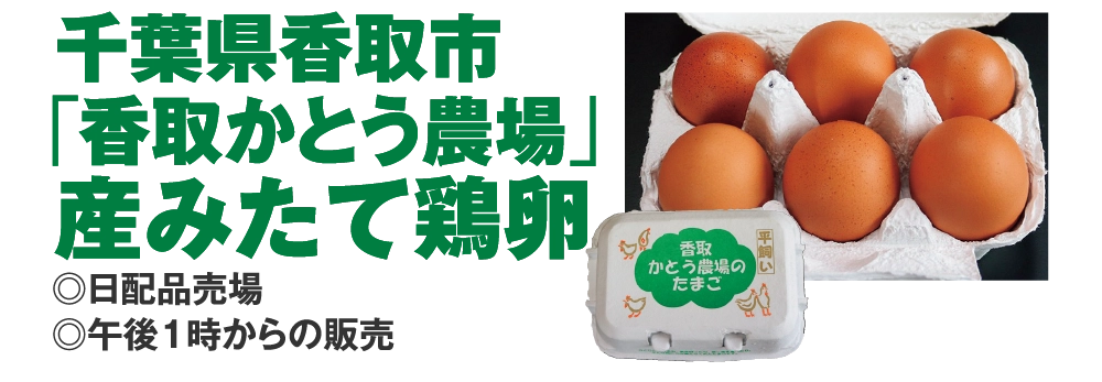 千葉県香取市
「香取かとう農場」
産みたて鶏卵