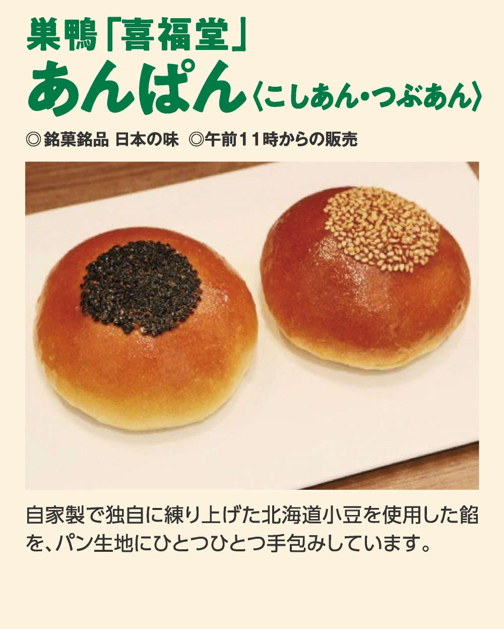 巣鴨「喜福堂」あんぱん