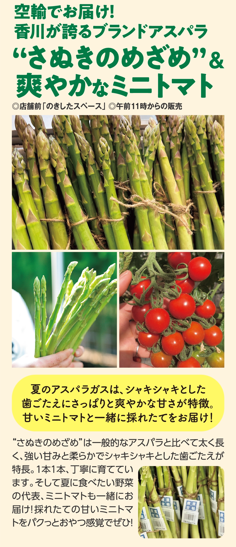 “さぬきのめざめ”&
爽やかなミニトマト