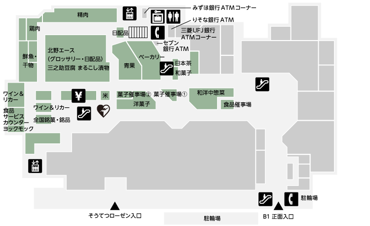 都筑阪急のフロアマップ